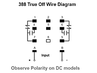 388 Series - True Off Timer Relays - Wiring Diagram