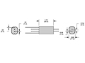 RR Series - Axial Lead, Shielded Reed Relays - Dimensional Picture