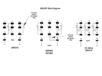 286/287 Series - Squre Base Time Delay Relays - Wiring Diagram