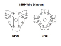 88HP Series - Hermetically Sealed Plug-in Special Purpose Relays - Wiring Diagram